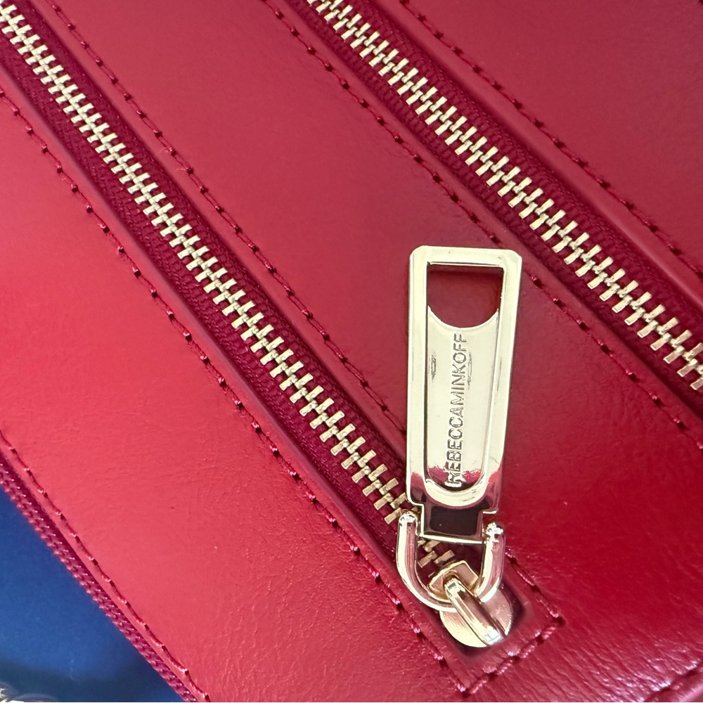 NWT Rebecca Minkoff Mini 5 Zip Convertible Clutch in “KISS” Red - Picture 7 of 14